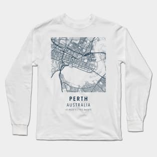 perth simple map Long Sleeve T-Shirt
